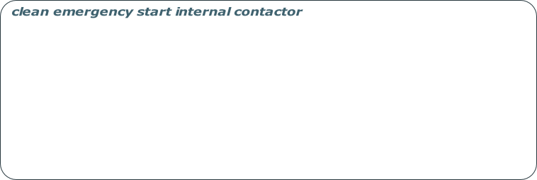 clean emergency start internal contactor
